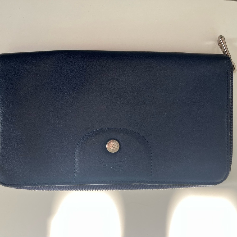 Longchamp Navy Leather Wallet - Picture 3 of 4